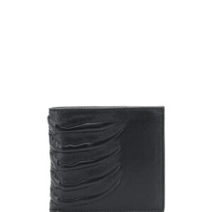 Alexander McQueen skeleton embossed bifold wallet