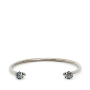 Alexander McQueen  Jewelled Twin Skull bracelet