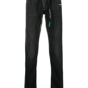 Off-White  front zip drawstring jeans