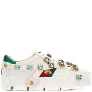 Gucci crystal embellished bee sneakers