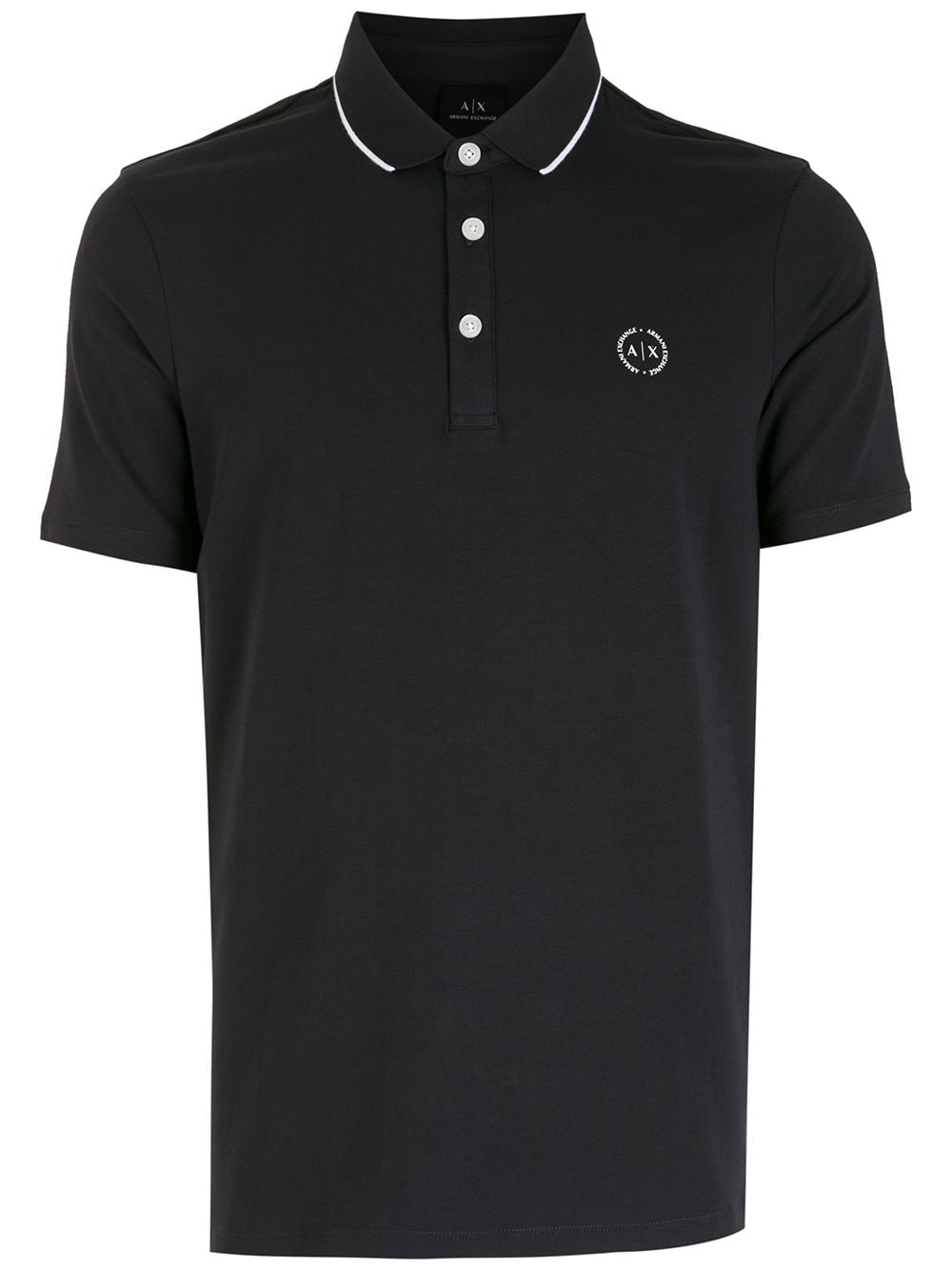 Armani Exchange logo-print polo shirt