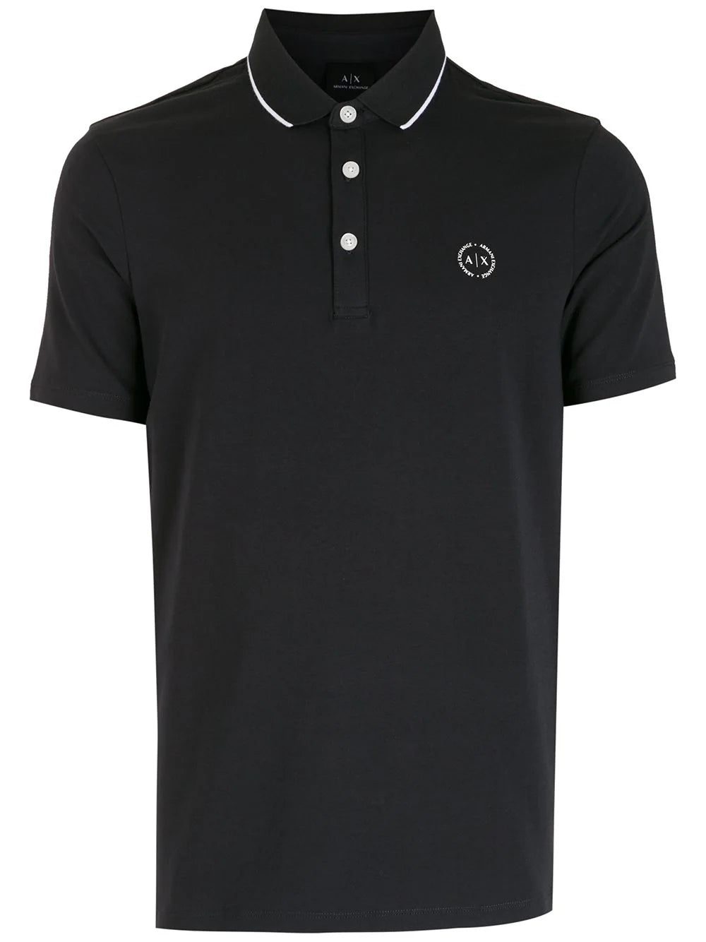 Armani Exchange logo-print polo shirt
