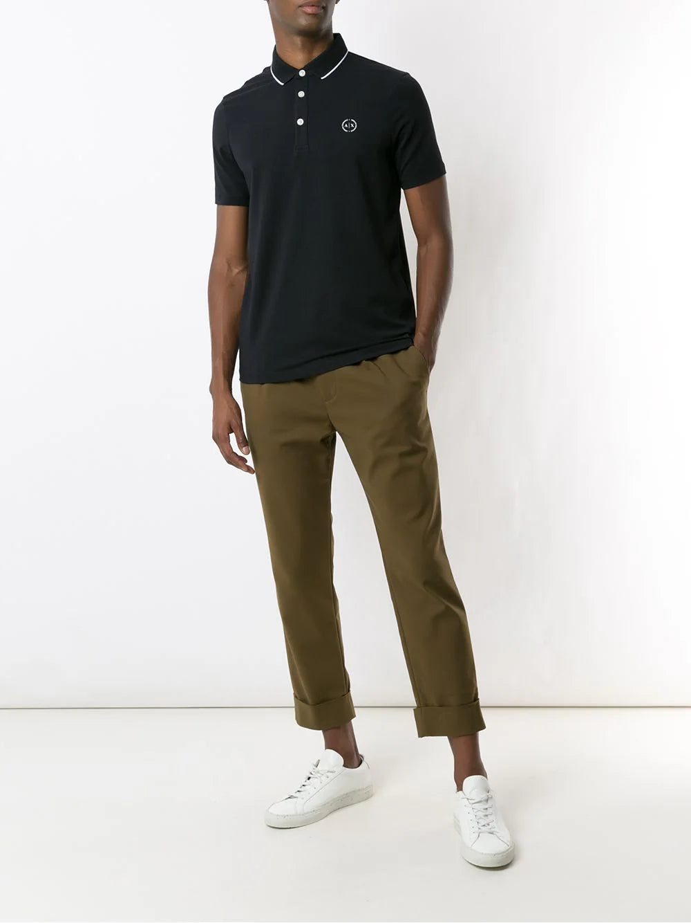 Armani Exchange logo-print polo shirt - Image 2