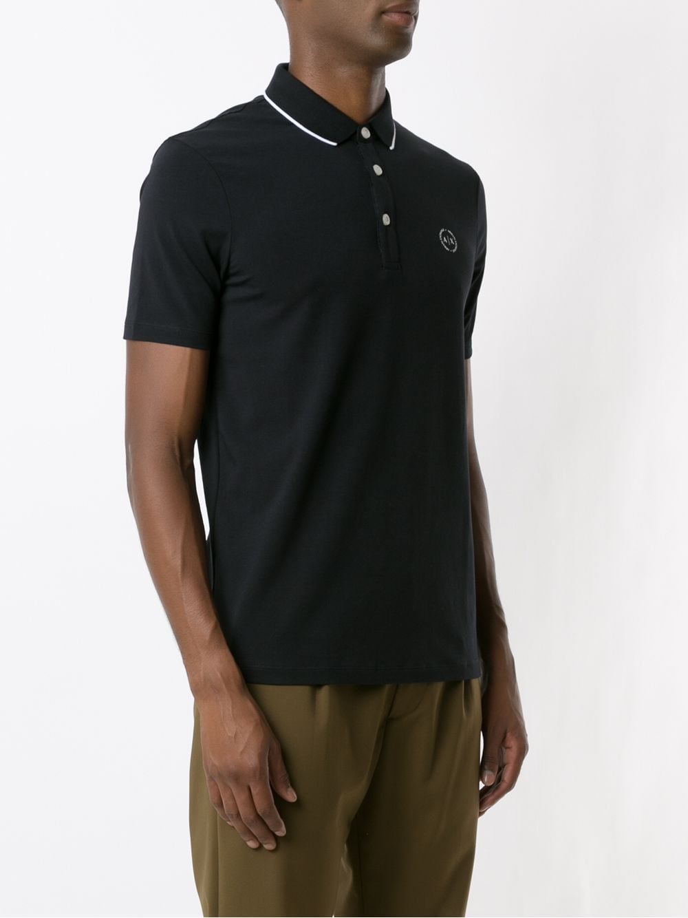 Armani Exchange logo-print polo shirt - Image 3