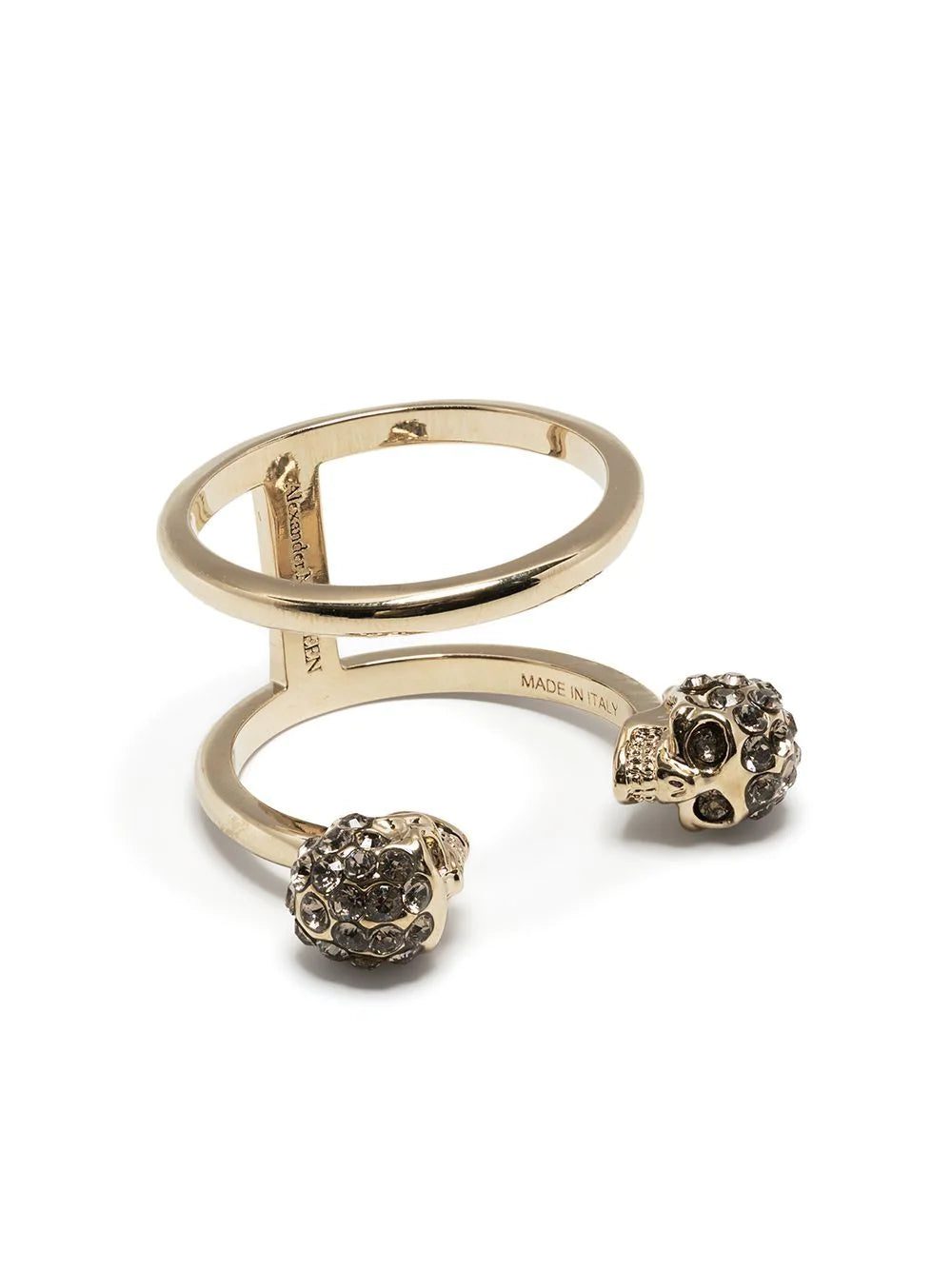 Alexander McQueen rhinestone-embellished skull ring
