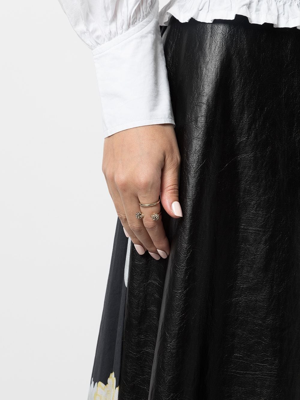 Alexander McQueen rhinestone-embellished skull ring - Image 2