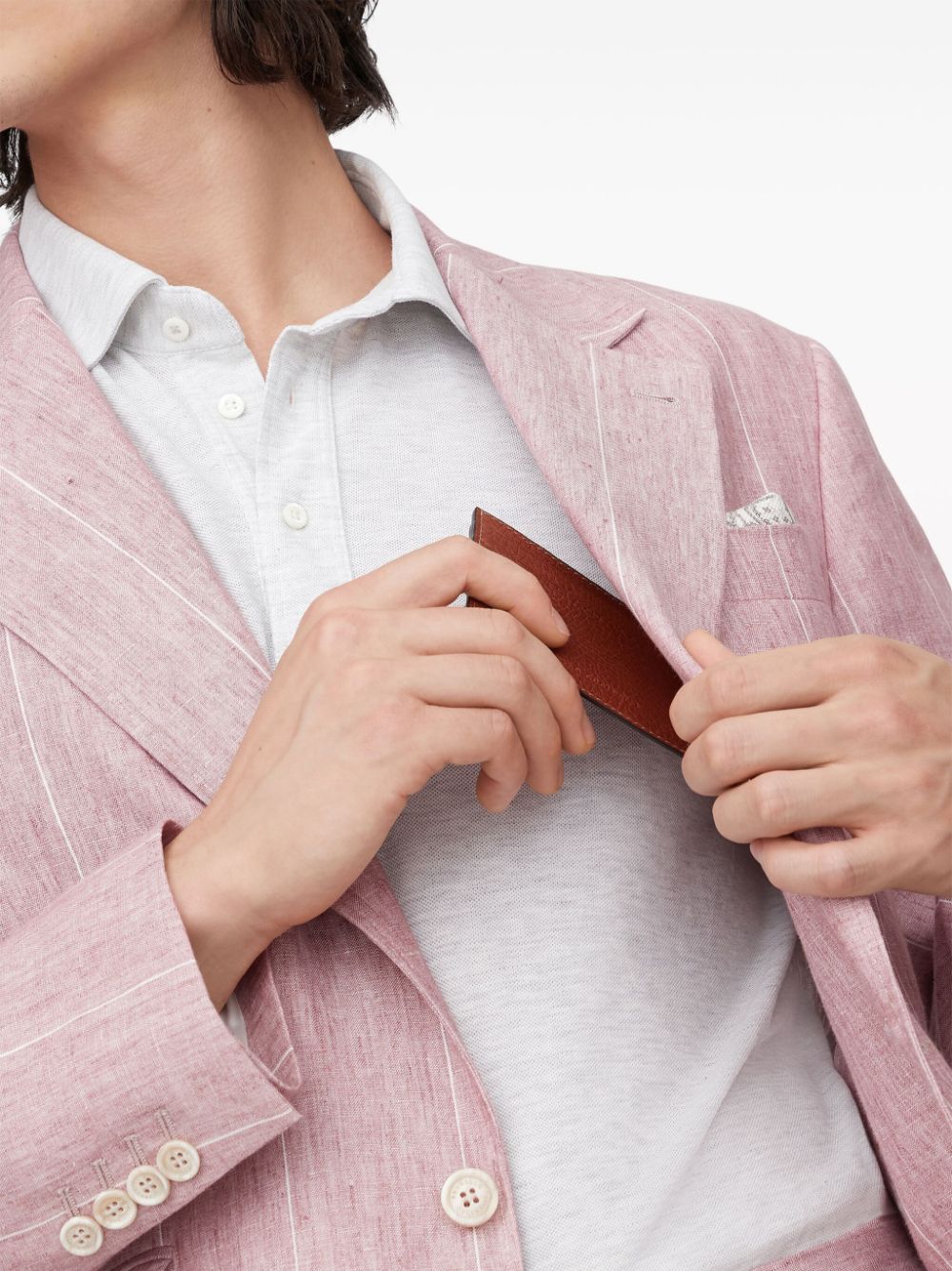 Brunello Cucinelli embossed logo cardholder - Image 4