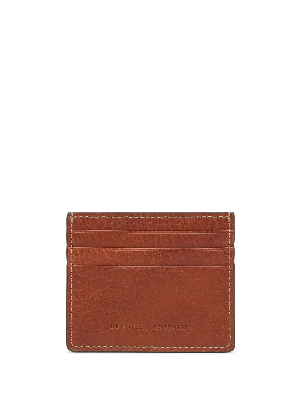 Brunello Cucinelli embossed logo cardholder