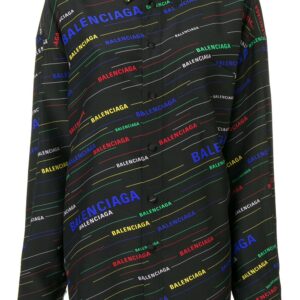 Balenciaga  diagonal stripe logo shirt