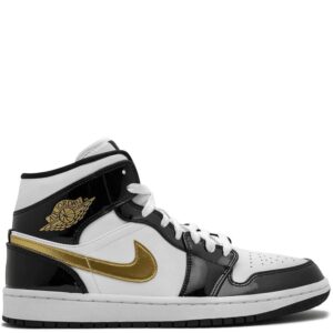 Jordan  Air Jordan 1 Mid SE black gold patent leather