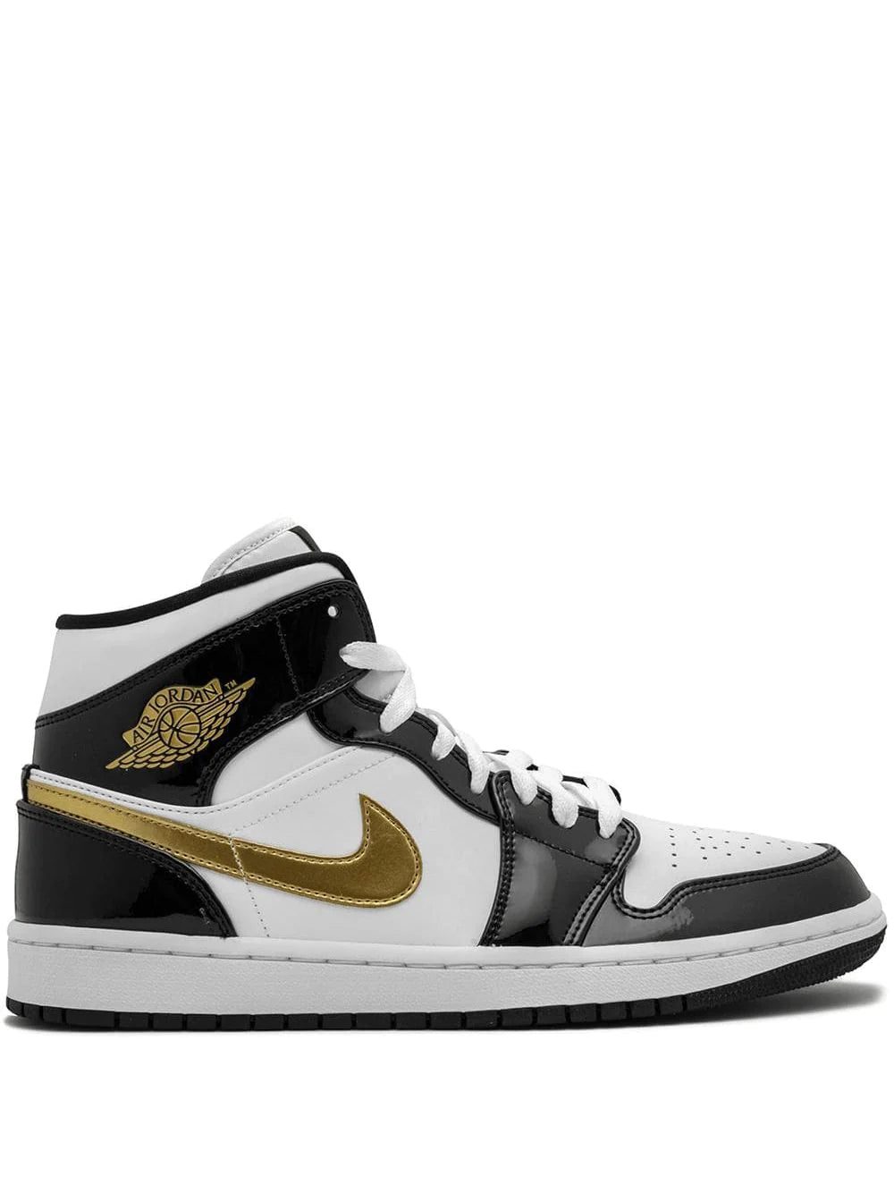 Jordan Air Jordan 1 Mid SE black gold patent leather