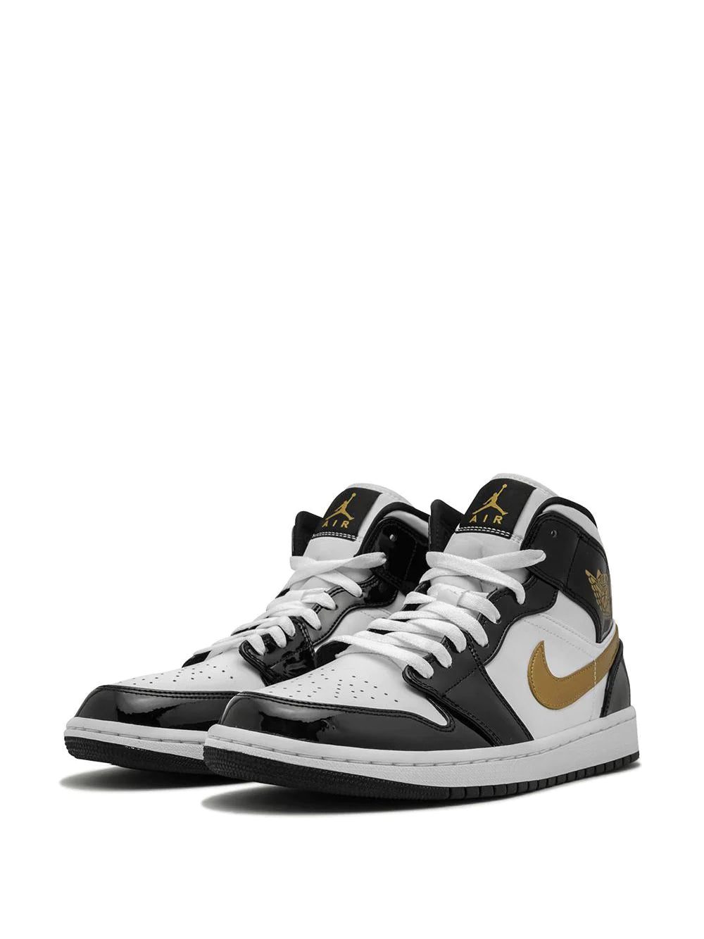 Jordan Air Jordan 1 Mid SE black gold patent leather - Image 2