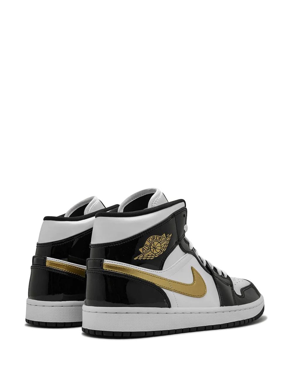 Jordan Air Jordan 1 Mid SE black gold patent leather - Image 3