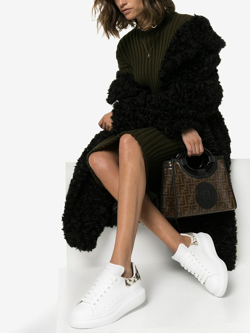 Alexander McQueen Oversized contrast heel counter sneakers - Image 3