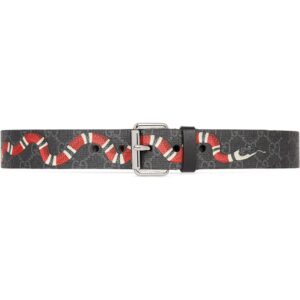 Gucci GG-logo Kingsnake print belt