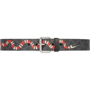 Gucci GG-logo Kingsnake print belt