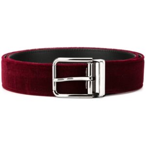 Louis Vuitton buckled velvet belt