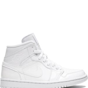 Jordan  Air Jordan 1 Mid triple white patent leather