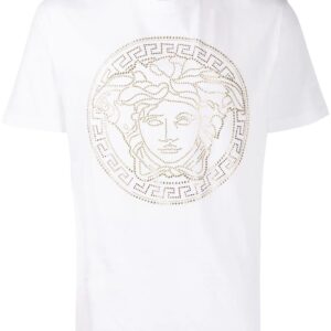 Versace  Medusa motif studded T-shirt