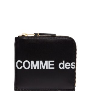 Comme Des Garçons Wallet logo zipped wallet.