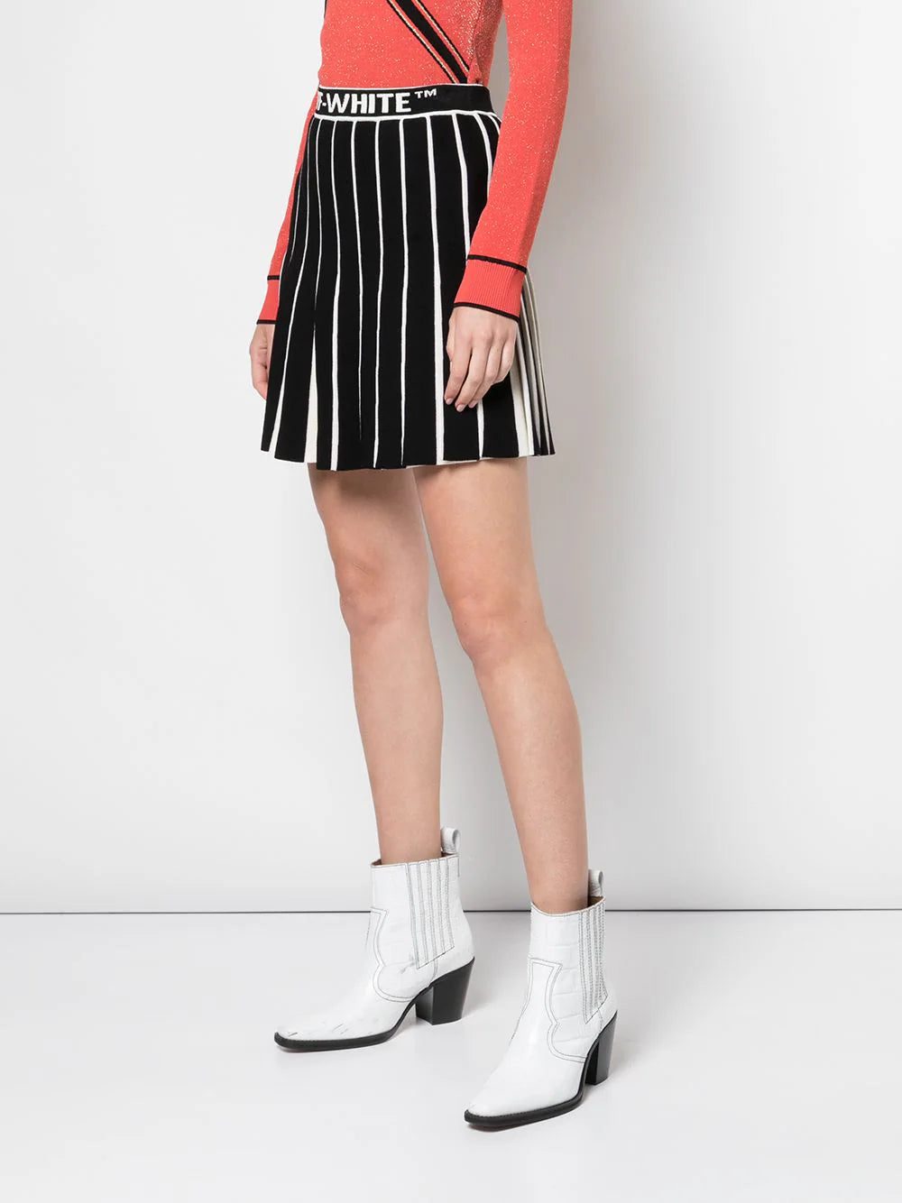 Off-White contrasting pleated skirt - Image 3