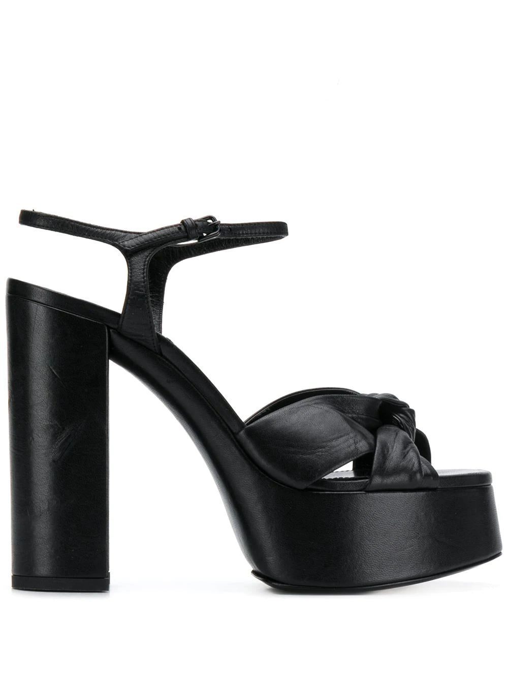 Saint Laurent knot detail 145mm platform sandals