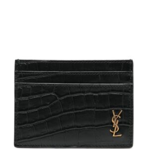 Saint Laurent Cassandre-logo leather cardholder