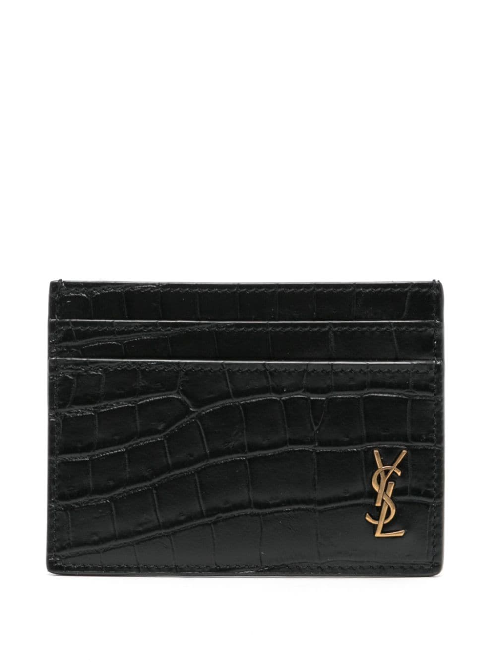 Saint Laurent Cassandre-logo leather cardholder