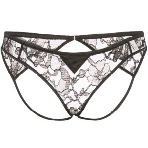 Fleur Du Mal  Magnolia lace ouvert briefs