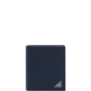 Prada logo plaque bi-fold wallet