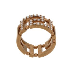 Versace  crystal Greek Key ring