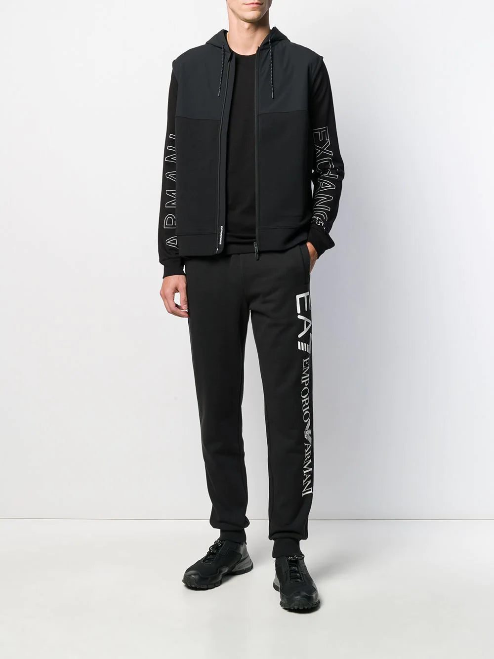 Ea7 Emporio Armani logo print track pants - Image 2