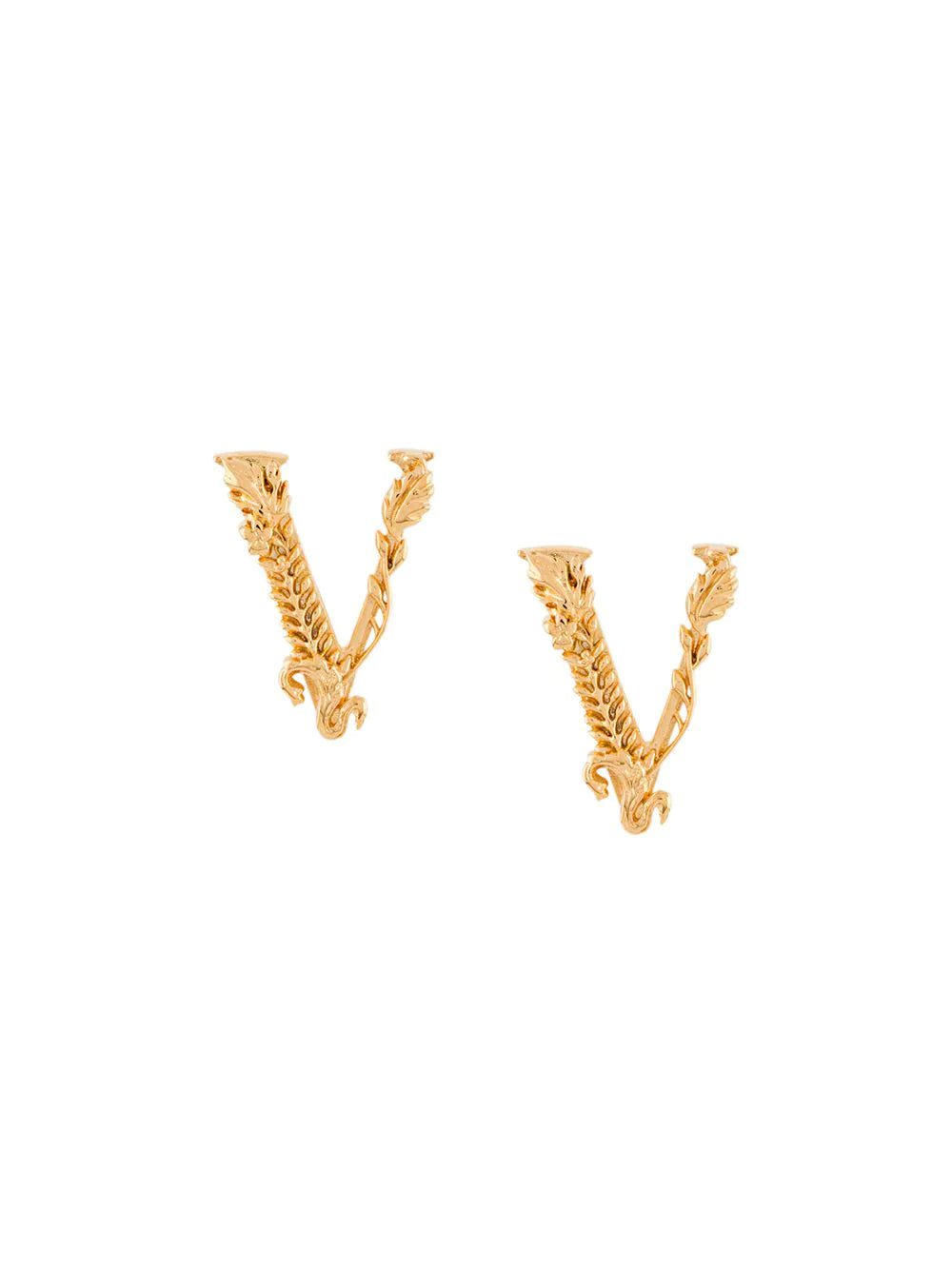 Versace Virtus embossed earrings