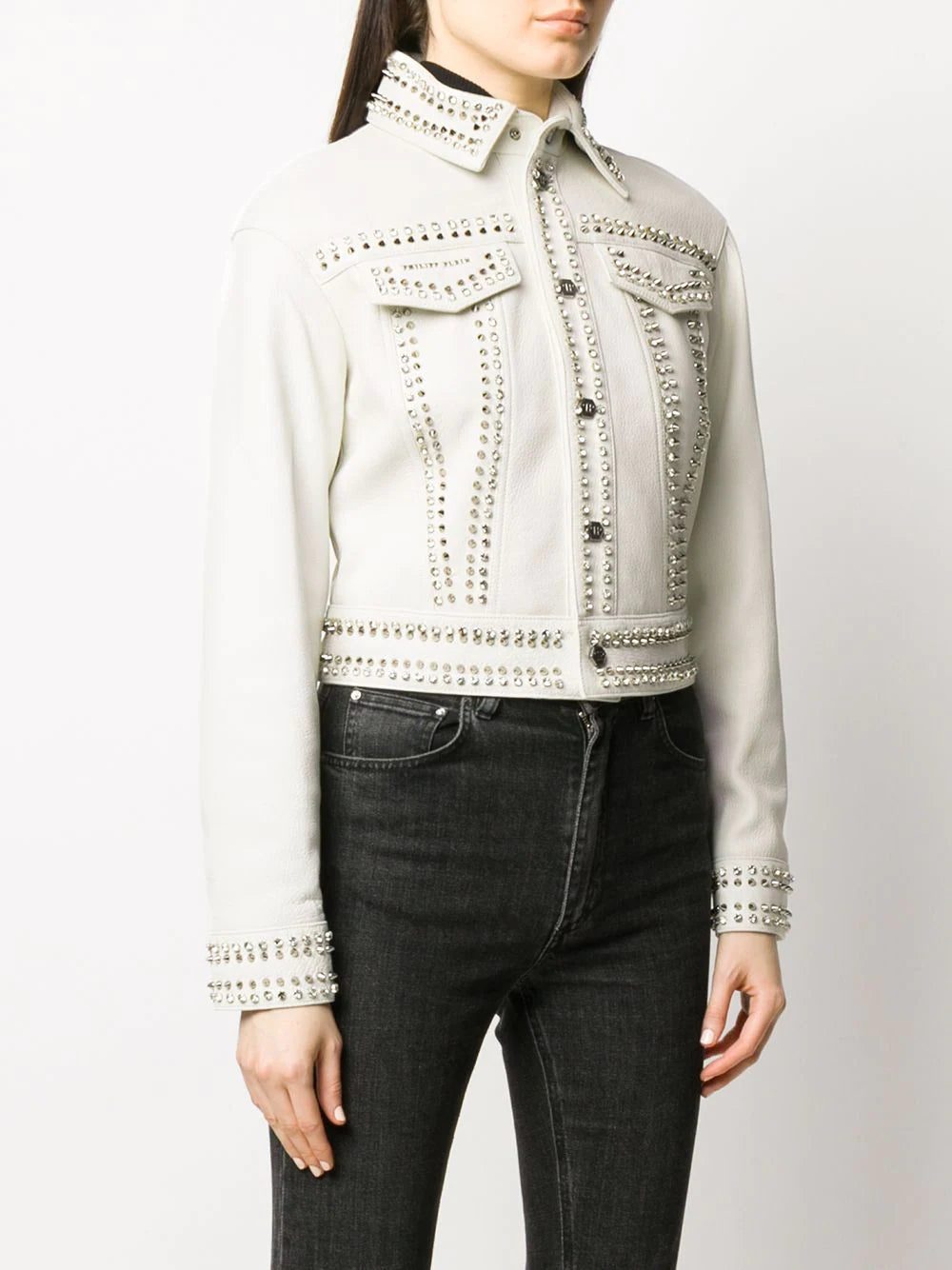 Philipp Plein skull stud leather jacket - Image 4