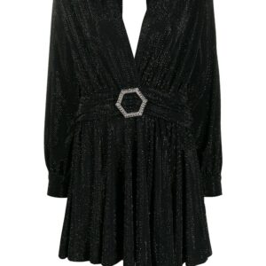 Philipp Plein belted long-sleeve mini dress