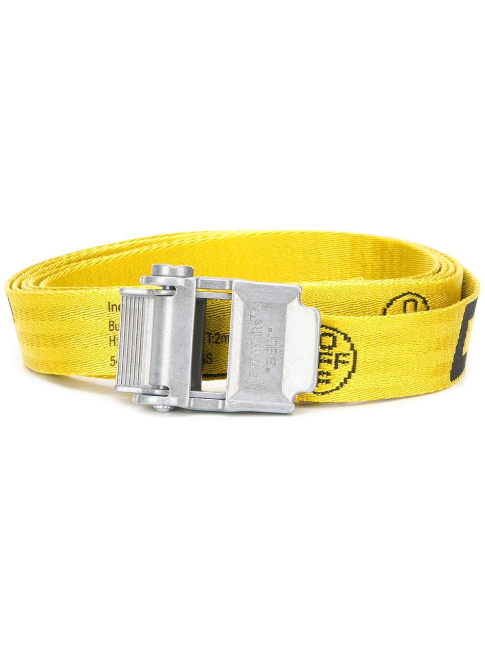 Off-white mini 2.0 Industrial belt silver-tone buckle fastening