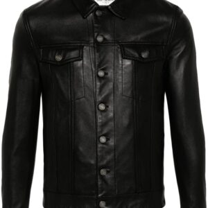 Saint Laurent  button-up leather jacket