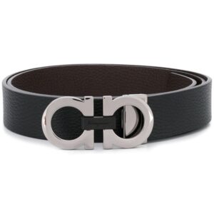 Ferragamo Gancini silver-tone hardware belt