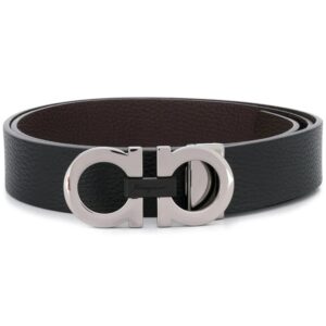 Ferragamo  Gancini silver-tone hardware belt