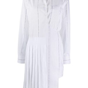 Off-White wrap-front striped shirt dress