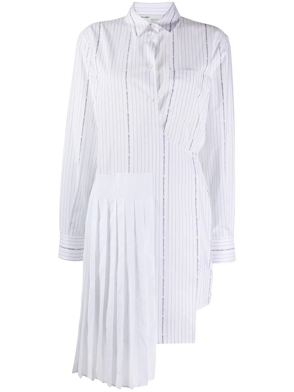 Off-White wrap-front striped shirt dress