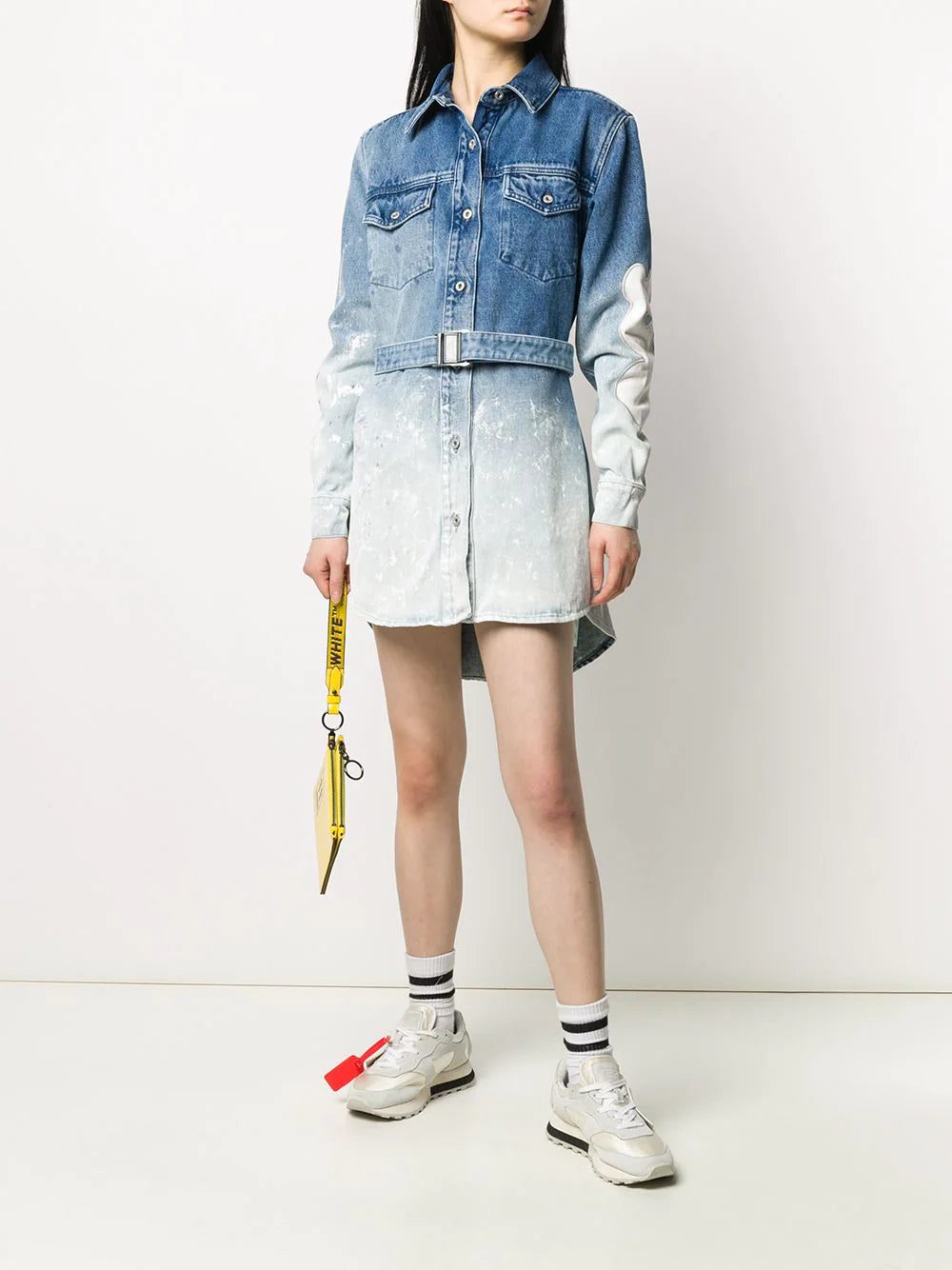 Off-White gradient denim shirt dress - Image 2