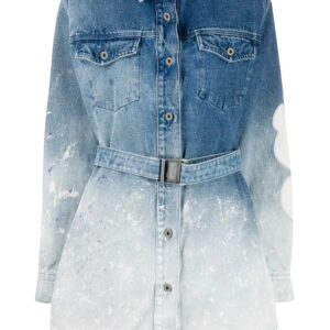 Off-White gradient denim shirt dress