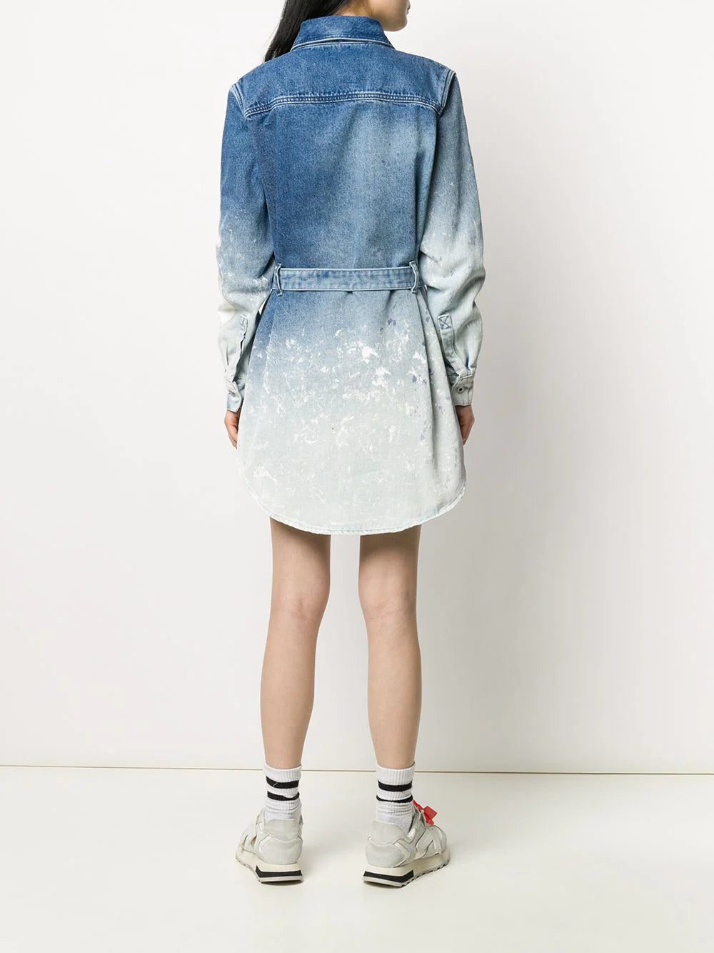 Off-White gradient denim shirt dress - Image 4