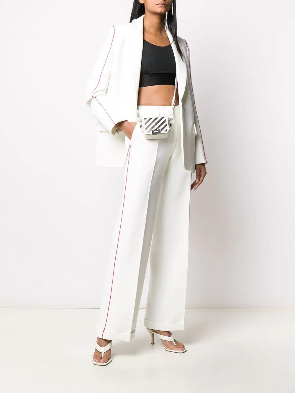 Off-White contrasting trim tailored trousers - Image 2