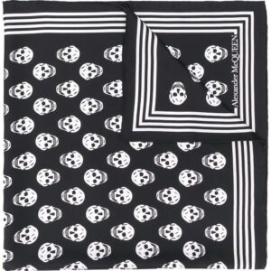 Alexander McQueen skull print silk scarf
