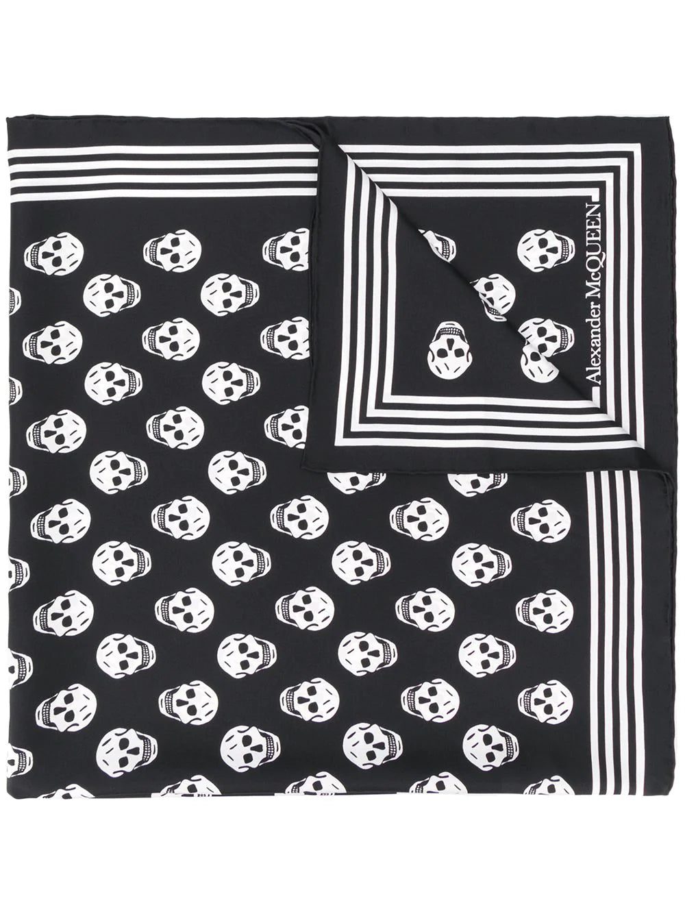 Alexander McQueen skull print silk scarf