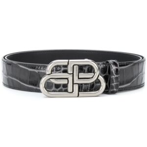 Balenciaga BB crocodile-embossed belt