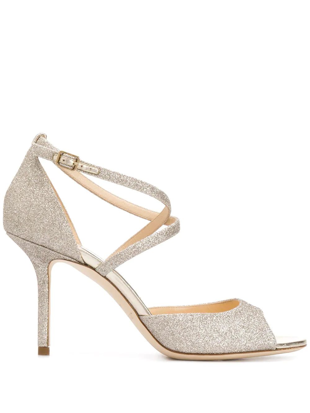 Jimmy choo Emsy 85mm glitter sandals