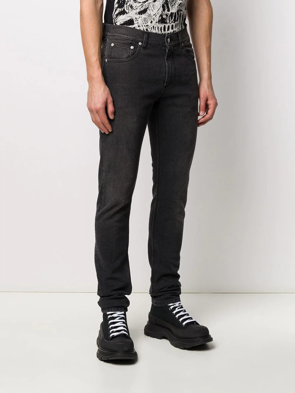 Alexander McQueen dragon patch slim-fit jeans - Image 3
